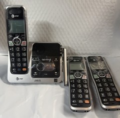 AT&T BL102-3 DECT 6.0 3-Handset Cordless Phone for Home with Answering Machine