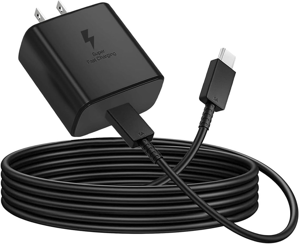 45W USB-C Fast Charger Adapter for Samsung Galaxy A17 A16 A15, 6.6FT Cable