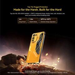 Blackview FORT 5 4G LTE Slim Rugged Cell Phone Android 16 Waterproof Octa Core