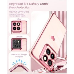 Moto G Stylus 5G 2025 Case with 2X Screen Protectors, Cute Girly Love-Heart Pink