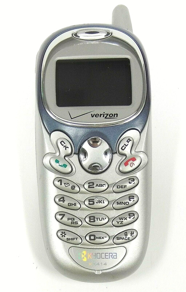 Kyocera Phantom KX414 – Gray and Blue ( Verizon ) Rare Cellular Candybar Phone
