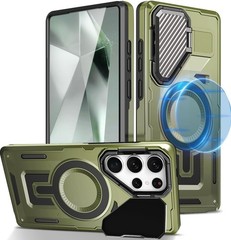 Heavy Duty Shockproof Case for Galaxy S25 Ultra with Kickstand, Military Grade
