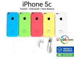 Apple iPhone 5c – ALL COLORS Unlocked – 8GB 16GB 32GB NEW BATTERY #LIFE66