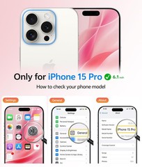 Light Pink Military Grade Shockproof Case & Screen Protector for iPhone 15 Pro