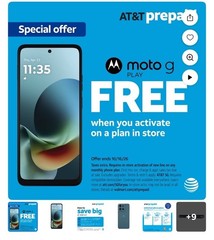 Motorola moto g PLAY 5G 64GB 6.7in 50MP AT&T Prepaid Locked Tapestry