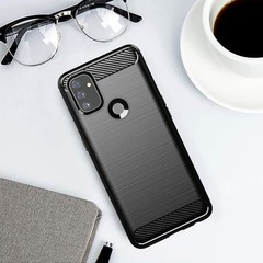 Oneplus Nord N100 Case Shock-Absorption Flexible TPU Rubber Protective Cover Bla
