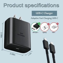 45W Wall Adapter Fast Power Phone Charging Cord For Samsung Galaxy S22 S23 S24+A