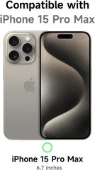 Light Pink iPhone 15 Pro Max Case, Slim Transparent Hybrid Cover, Soft Silicone