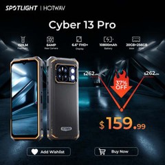 [World Premiere] HOTWAV Cyber 13 Pro 150LM Flashlight 20GB+256GB 6.6 » FHD+ 2K 1
