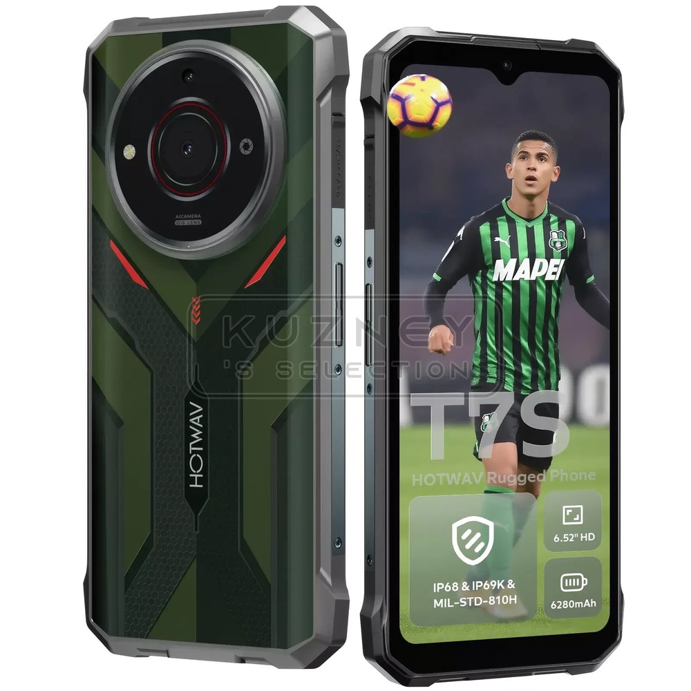 Smartphones HOTWAV T7S Robustes Mobiltelefon 6,52 in Andriod13 Handy NFC 6280mAh