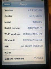 Iphone A1241 16GB TESED Canada TESTED AS IS **Fido**