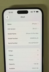 Apple iPhone 14 Pro Max 128GB Smartphone A2651 (Unlocked) – Space Black BH 84%