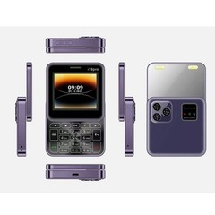 2.4 in Unlocked I19 2G Cell Phone Dual SIM Foldable Screen Rotation Mobile Phone