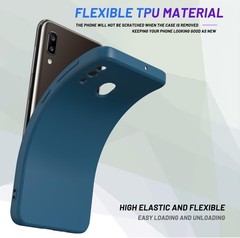 Samsung Galaxy A20 Case Dark Blue, A30 Case Scratch Resistant Slim Thin Cover