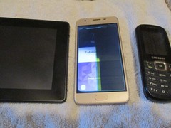 Lot Of 3 devices Cell Phones For Parts Only ( Amazon Kindle Samsung T-Mobile)