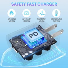 3-Pack 25W Type-C Super Fast Charger Block for Galaxy S23 Ultra/S22 6FT
