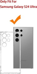 Samsung Galaxy S24 Ultra Phone Case, Clear Transparent Silicone TPU Rubber Cover