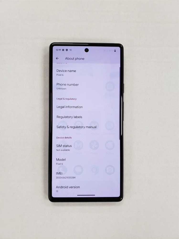Google Pixel 6 G9S9B 256 GB Black Unlocked**Read**