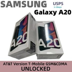 Samsung Galaxy A20 4G LTE 6.4&Prime; 3+32GB 13MP GSM Fully Unlocked (SM-A205U1 -Black)