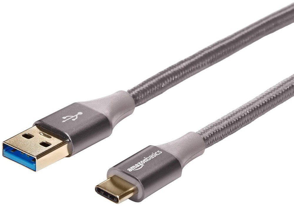 USB-C to USB-A 3.1 Gen 1 Fast Charger Cable, 10 Foot Double Braided Nylon Cord