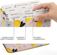 Recipe Card Dividers – 24 Tabs per Set, Works with 4X6 Inch Cards, Helps Organiz