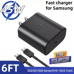 45W PD Power Fast Charger Wall Adapter+Usb Cable for Samsung Galaxy S23 S22 S21+