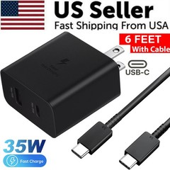3FT Cable+35W USB-C Super Fast Wall Charger For Samsung Galaxy S21-S23 S24 S25