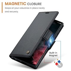 Wallet Case for Samsung Galaxy S22 Ultra – Premium PU Leather Flip Folio with RF