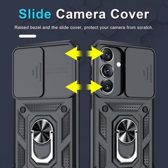 Samsung Galaxy S26+ Plus Case Built in Slide Camera Lens Cover, 2026 Black