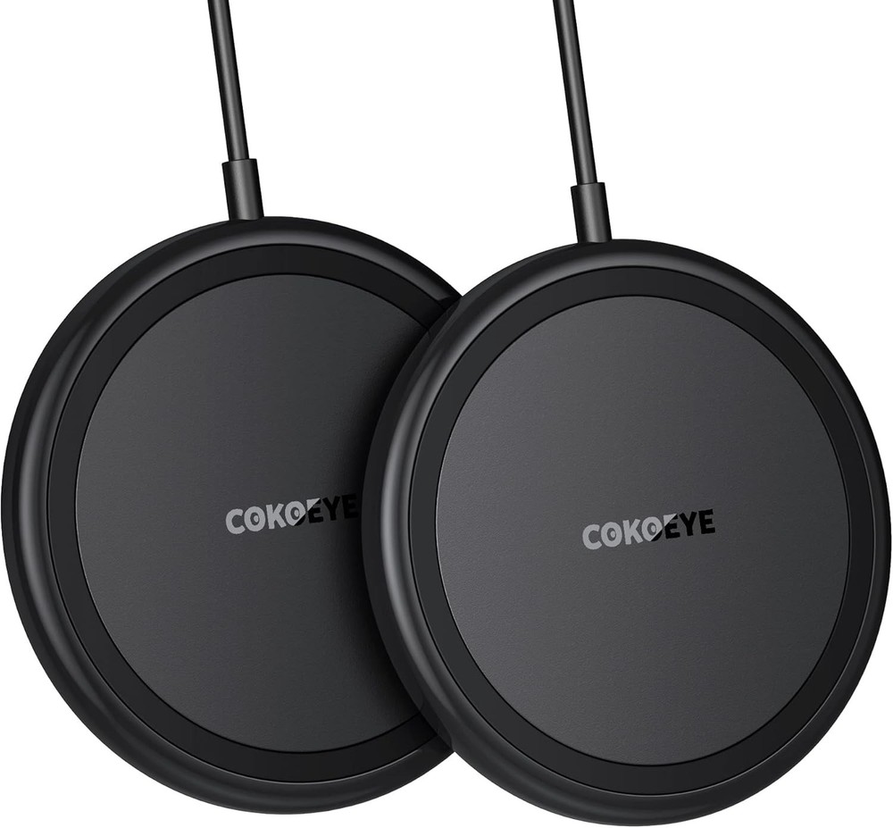 15W Fast Wireless Charging Pad 2-Pack for Samsung S24/iPhone 17