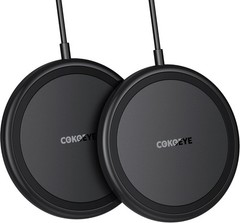 15W Fast Wireless Charging Pad 2-Pack for Samsung S24/iPhone 17
