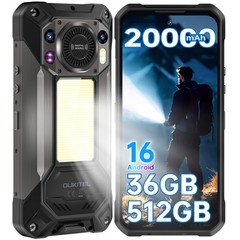 2026 OUKITEL WP61 5G Rugged Smartphone 36GB+512GB 1200LM Light 20000mAh 6.8&Prime; NFC