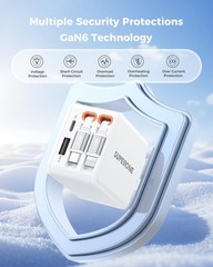 84W 4-Port USB-C Fast Charger Block for iPhone 17/16/15/14/13, Galaxy