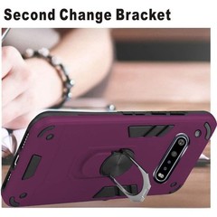 LG V60 ThinQ Case Soft TPU Silicone + Metal Ring Slim Shock Absorption Cover
