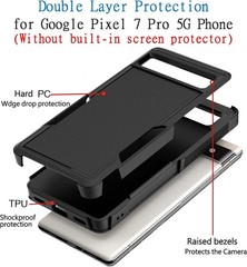 Case for Google Pixel 7 Pro 5G, Shockproof Rugged Protective Heavy Duty Cover