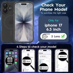 iPhone 17 Case Soft Shockproof Protective Phone Cover Compatible with Mag Safe