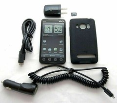 HTC EVO 4G Sprint PCS BLACK Google Android Smartphone Bluetooth PC36100 Grade C