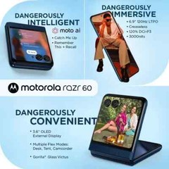 MOTOROLA Razr 60 (PANTONE Gibraltar Sea, 256 GB) (8 GB RAM)-GLOBAL VERSION