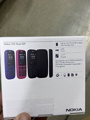 Nokia 105 (2019) Dual SIM, Black, Micro USB 2.0, 800 mAh, Lightweight & Stylish