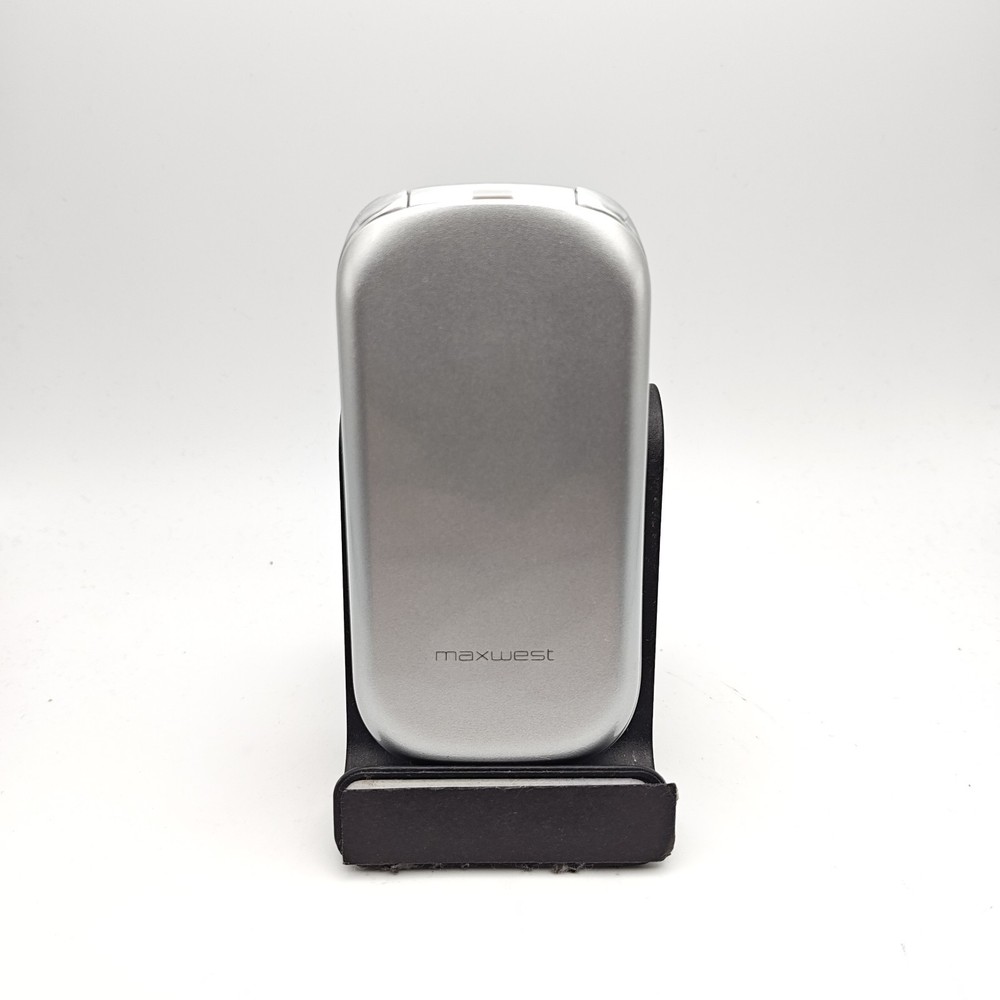 Maxwest Uno Flip Dual-SIM Cellular Phone (2G Unlocked) – Silver #3626