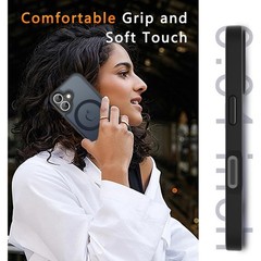 iPhone 16 Plus Case, Magnetic Phone Cover, Military Grade Protection, Black