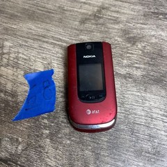 Nokia 6350-1b Red Handheld Micro USB 2&Prime; TFT Screen 2.0 MP AT&T Flip Cell Phone