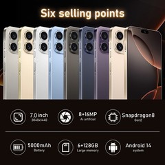G16 Pro Max Unlocked Cell Phone 128GB Dual SIM 5G Smartphone Android 15