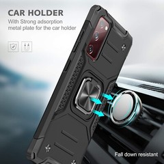 For Samsung Galaxy S20 FE Case Military Grade,Tempered Glass Screen Protector