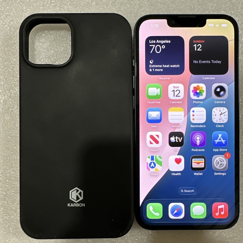 APPLE IPHONE 13 128GB MIDNIGHT UNLOCKED GOOD CONDITION 100% BATTERY HEALTH