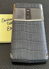 Genuine Vertu Signature Touch Clous De Paris Alligator Exotic 5.2&Prime; ULTRA RARE