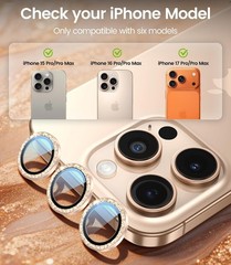 2-Pack Anti-Reflection Camera Lens Protector for iPhone 17/16/15 Pro Max