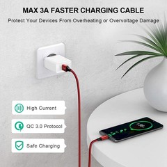 2-Pack 3A Fast Charging Type-C Charger for iPhone 15 Pro Max, Samsung Galaxy S25