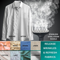 True & Tidy® Commercial Garment Steamer – Heavy Duty 1800W for Home & Commercial