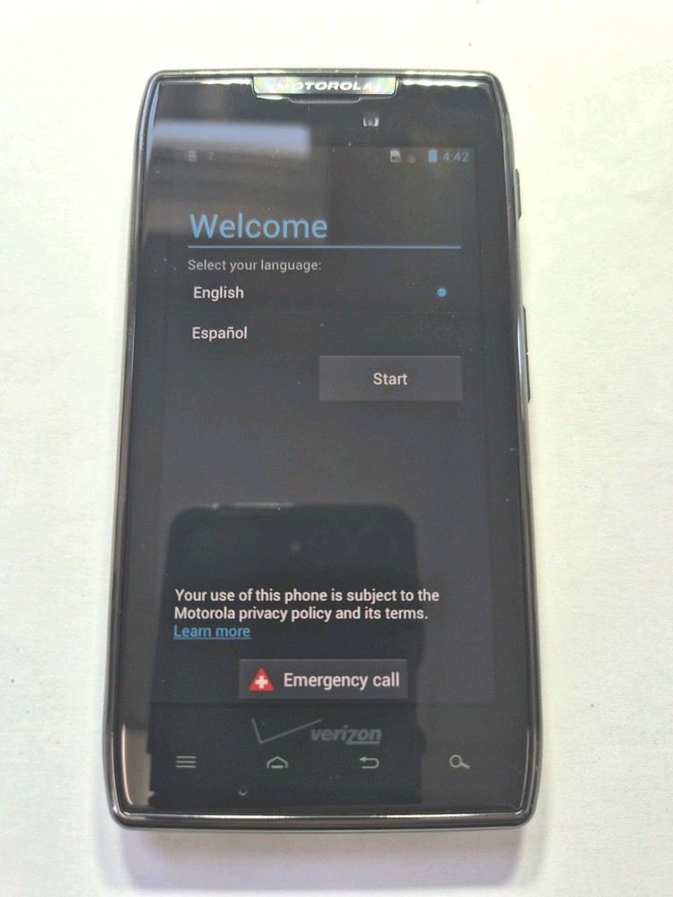 Motorola XT912M MAXX Droid RAZR XT912M Verizon Smartphone **VG**